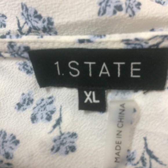 NEW 1.State womens size XL Blouse Floral - Picture 7 of 7